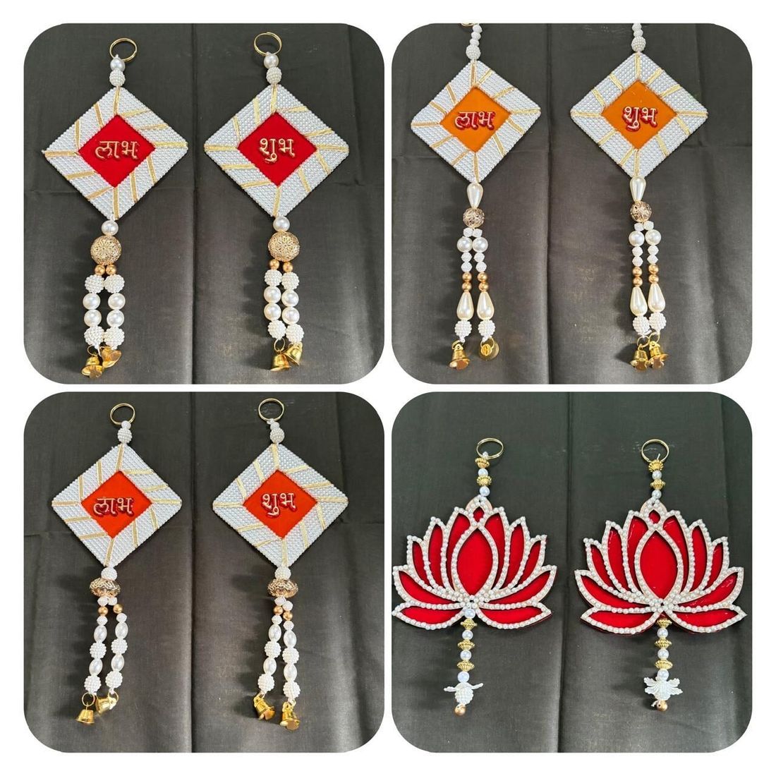 Fabric Shubh Labh hanging